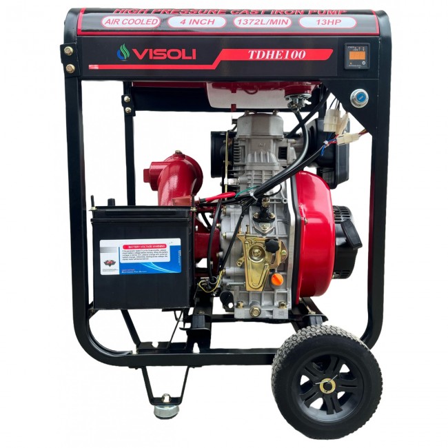Motopompa Apa Diesel Visoli TDH100CLE 4 Toli - Pornire Electrica - 60M Verticala