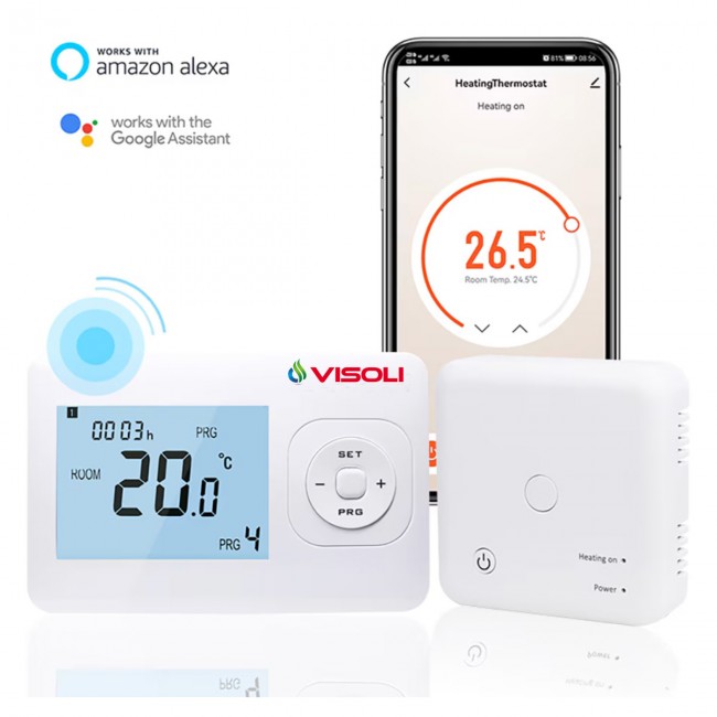Termostat Ambient Centrala Termica WIFI Visoli™ WT-08 Termostat Ambient Centrala Termica WIFI Visoli™ WT-08