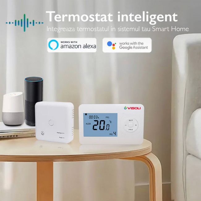 Termostat Ambient Centrala Termica WIFI Visoli™ WT-08 Termostat Ambient Centrala Termica WIFI Visoli™ WT-08