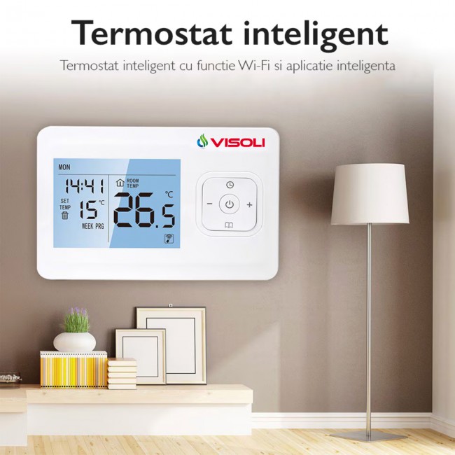 Termostat Ambient Centrala Termica WIFI Visoli™ WT-08 Termostat Ambient Centrala Termica WIFI Visoli™ WT-08