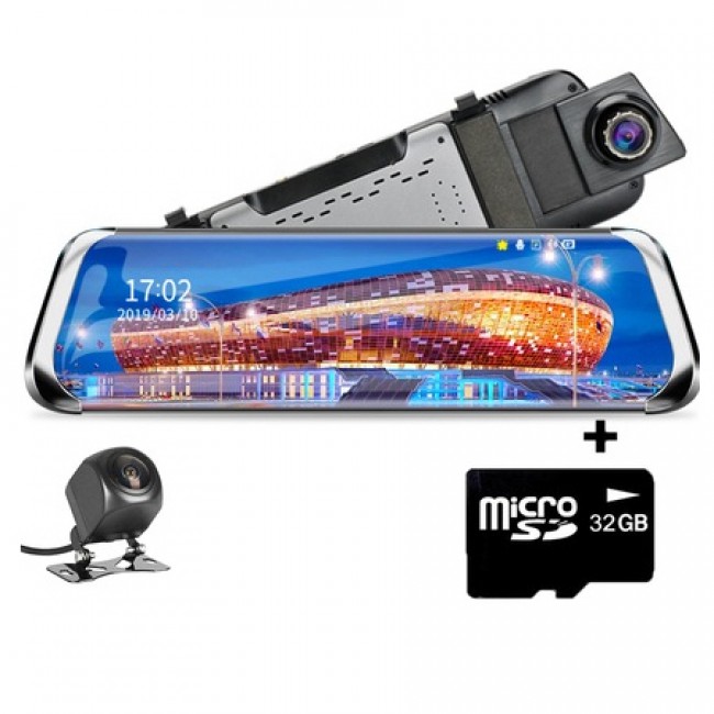 Camera auto dubla oglinda DVR Visoli™ RoadBuddy H12, chipset Sony, 10 inch touch, camera marsarier, Full HD 30fps Camera auto dubla oglinda DVR Visoli™ RoadBuddy H12, chipset Sony, 10 inch touch, camera marsarier, Full HD 30fps