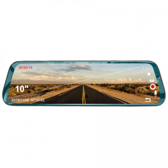 Camera auto dubla oglinda DVR VISOLI™ RoadBuddy H19, 10 inch touch, camera marsarier, Full HD 30fps, unghi de filmare 170 grade Camera auto dubla oglinda DVR VISOLI™ RoadBuddy H19, 10 inch touch, camera marsarier, Full HD 30fps, unghi de filmare 170 grade