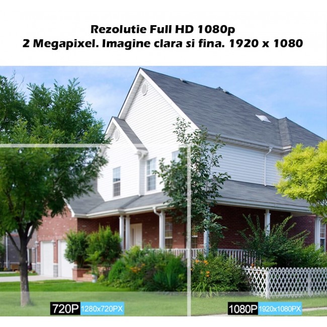 Camera de supraveghere WIFI Visoli® QW25, 2MP 1080p, de exterior, Full HD, Lentila de 4mm, rotire din aplicatie, rezistenta la apa Camera de supraveghere WIFI Visoli® QW25, 2MP 1080p, de exterior, Full HD, Lentila de 4mm, rotire din aplicatie, rezistenta la apa