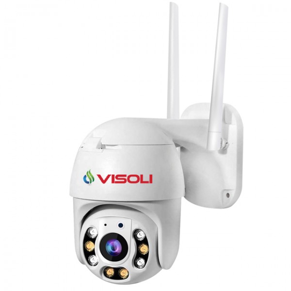 Camera de supraveghere WIFI Visoli® QW25-Pro, 3MP, de exterior,Full HD, Lentila de 4mm, rotire din aplicatie, rezistenta la apa