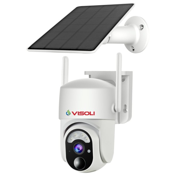 Camera de supraveghere Sim 4G cu Panou Solar Visoli® VS-S50 4G, 4MP, Detectie Umana, Zoom digital 4X, IR 20m, rezistenta la apa