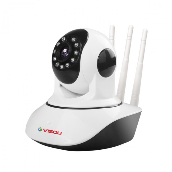 Set Baby Monitor Wireless Visoli™ VS-F3 , Monitorizare Video Audio Bebelusi , 3 Antene, Vedere Nocturna, Sunet Bidirectional