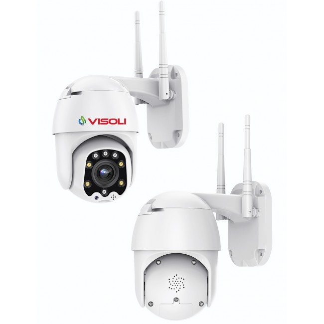 Camera de supraveghere WIFI Visoli® QW25-5, 5MP Lentile Sony, de exterior, Full HD, rotire din aplicatie, rezistenta la apa
