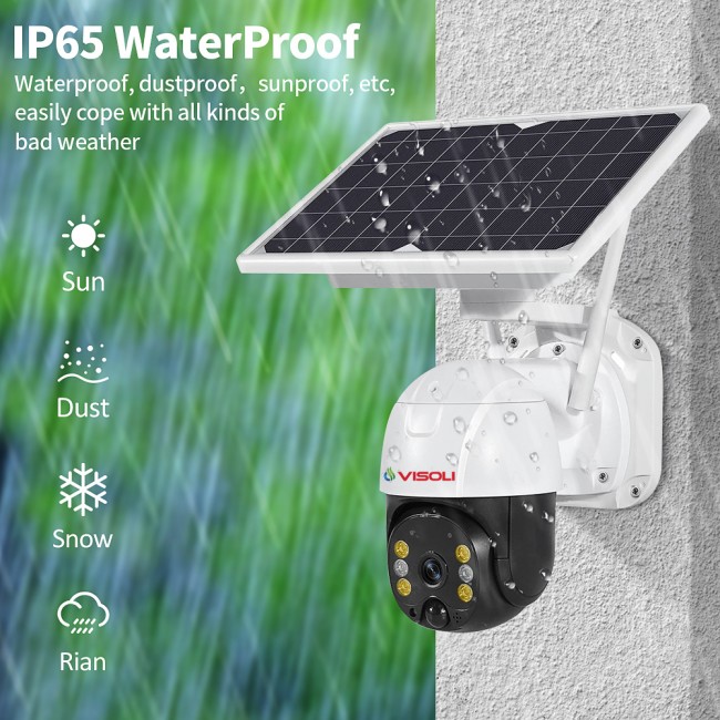 Camera de supraveghere WIFI Visoli® VS-S10-Plus,Lentile SONY, 3MP Full HD 2K, de exterior,Senzor Detectie Umana, Panou solar Camera de supraveghere WIFI Visoli® VS-S10-Plus,Lentile SONY, 3MP Full HD 2K, de exterior,Senzor Detectie Umana, Panou solar
