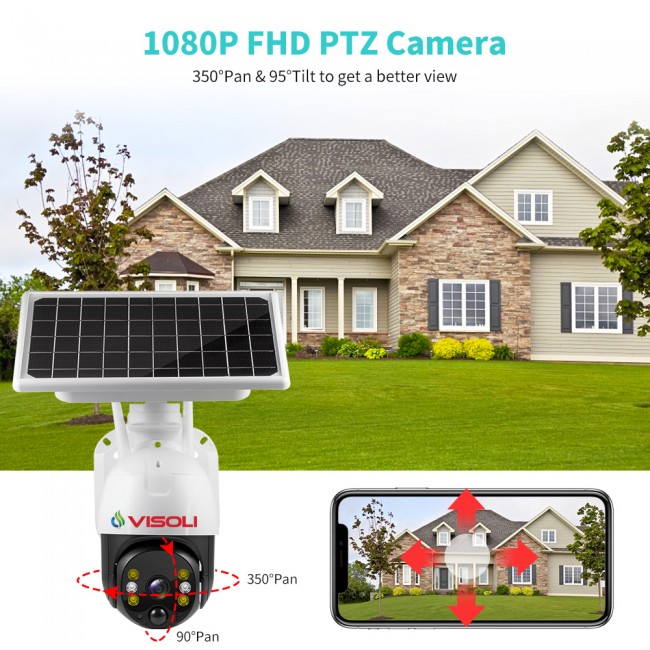 Camera de supraveghere WIFI Visoli® VS-S10-Plus,Lentile SONY, 3MP Full HD 2K, de exterior,Senzor Detectie Umana, Panou solar Camera de supraveghere WIFI Visoli® VS-S10-Plus,Lentile SONY, 3MP Full HD 2K, de exterior,Senzor Detectie Umana, Panou solar