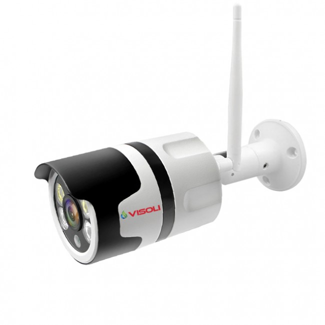 Camera de supraveghere WIFI Visoli® VS SC5, Full HD 1080p, de exterior, Night vision, Senzor miscare, alb Camera de supraveghere WIFI Visoli® VS SC5, Full HD 1080p, de exterior, Night vision, Senzor miscare, alb