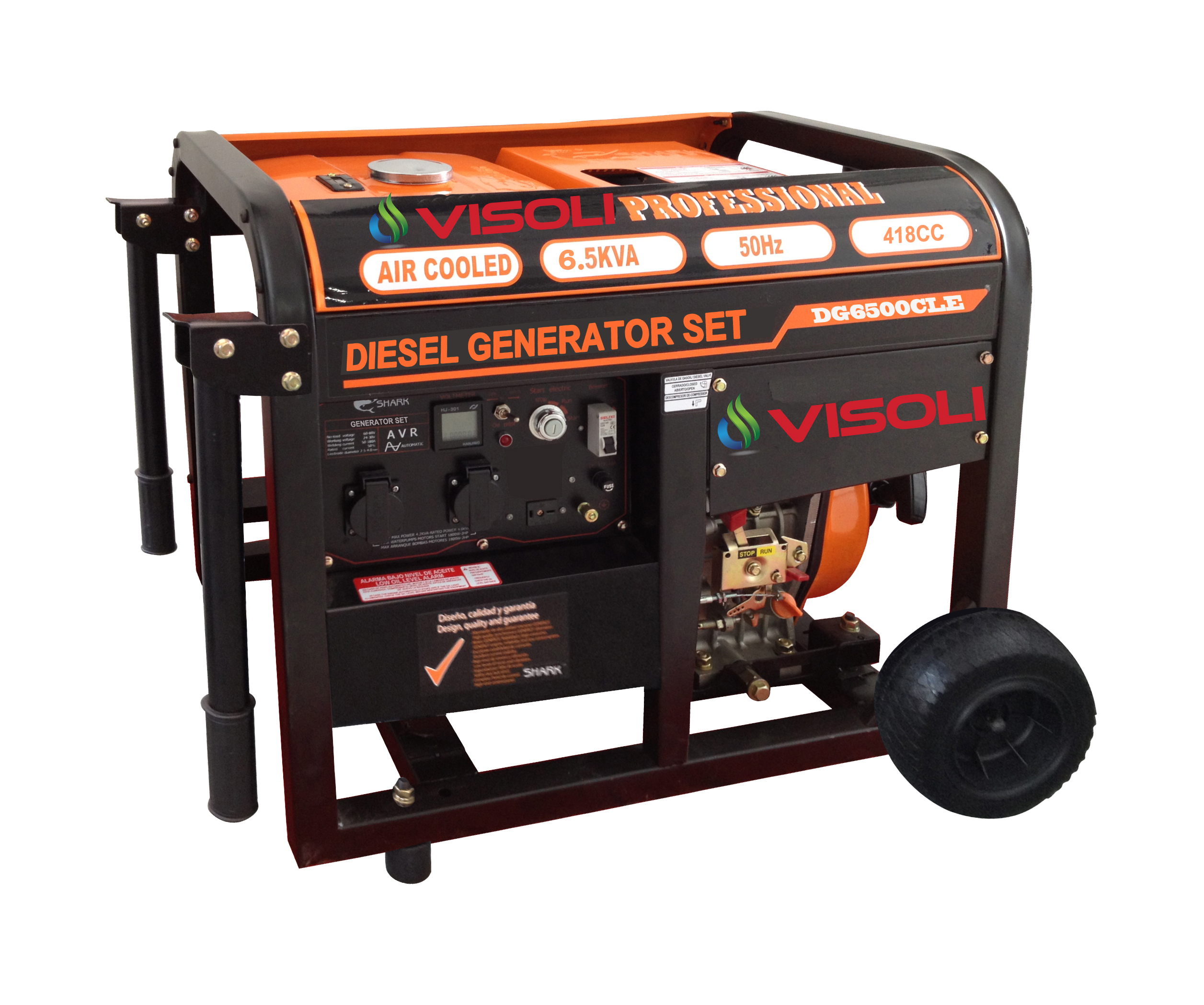 floor Protestant iron Generator Curent Electric Visoli DG-8000E, 6500W Diesel Monofazat ...