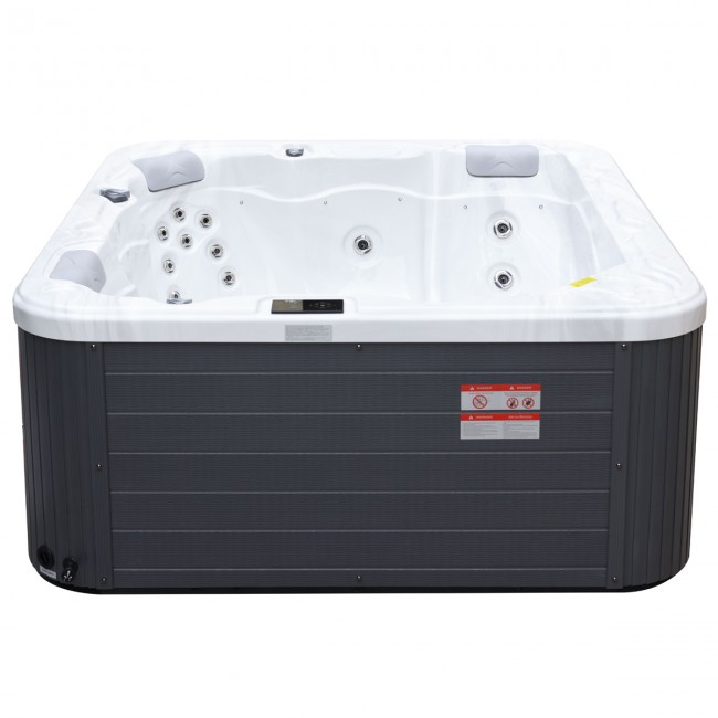 Jacuzzi de exterior SPA Visoli® 5A21 Suprateran, Argintiu, Fatada PVC Gri, Capacitate: 5 persoane