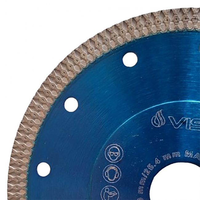 Disc diamantat pentru taiere gresie portelanata 125x22.3mm Visoli