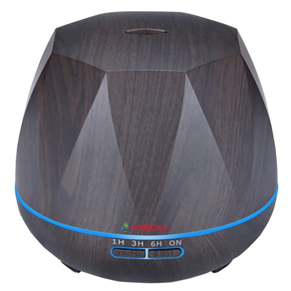 Umidificator Aromaterapie Visoli™ VS-630, Capacitate 550 ml, ultrasonic, Aromatherapy, 7 Culori, Wenge color cu Telecomanda